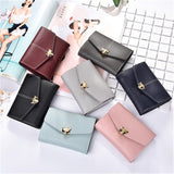 Tri-fold fashion wallet multi-card female purse High-quality PU leather Card & ID Holders women's handbags
