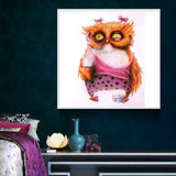 DIY Full 5D Diamond Embroidery The Pink Owl Round Diamond Painting Cross Stitch Kits Diamond Mosaic home  Decoration