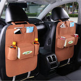 Car Seat Bag Organizer,Woolen Felt Seat Back Protectors for Kids,Storage Bottles,Tissue Box