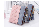 Tassels Zipper&Hasp Women Wallet For Coin Card Cash Invoice Fashion Lady Wallets Small Purse Short Solid Female Clutch Carteras