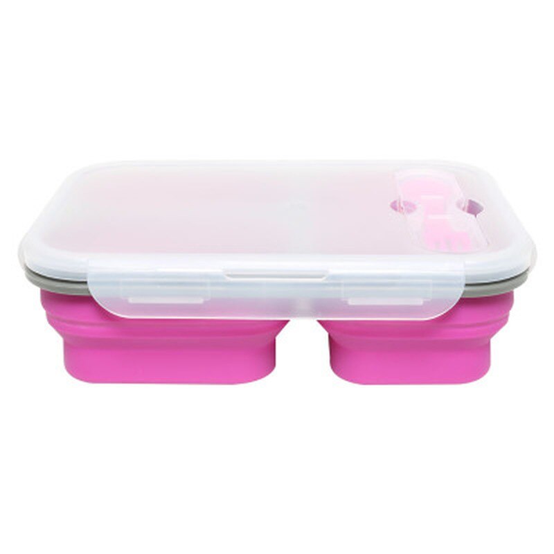 Foldable Microwave Oven Box Bento Silicone Lunch Box Bento Picnic Food Container