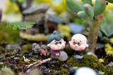 1pair Moss micro landscape decoration Grandpa Grandma and old children Creative figurine ornaments DIY assembly parts