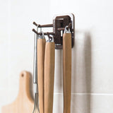 Rotary 4-Hook kitchen bathroom wall rack towel rack without screw and trackless hook drop shipping