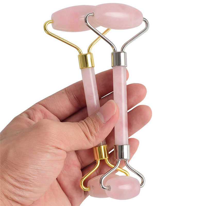 Rose Quartz Roller Slimming Face Massager Face Lifting Natural Jade Facial Massage Roller Stone Skin Massage Beauty Care Tools Secondary image