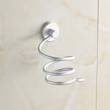 Bathroom Hair Dryer Holder Wall Mounted Rack Space Save Shelf Storage Organizer Aluminum Hairdryer Holder Multi-function hanger