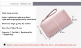 Long European&American zipper small fresh cell phone bag High-quality PU leather student thin multi-purpose wallet