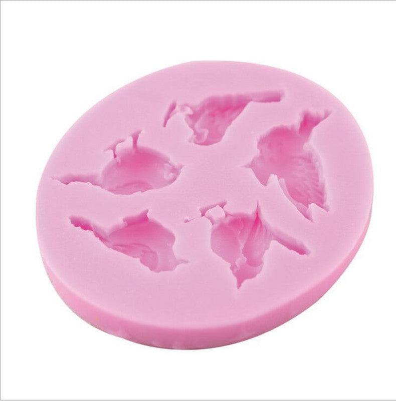 Silicone Cake Mold New Design 1PC 3D 5 Birds Cute Bird Chocolate Soap Mold Baking Cake Decoration Tool DIY Cake Moulds