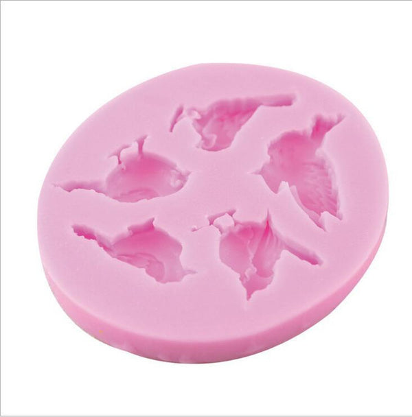 Silicone Cake Mold New Design 1PC 3D 5 Birds Cute Bird Chocolate Soap Mold Baking Cake Decoration Tool DIY Cake Moulds