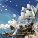 HELLOYOUNG Digital Painting Handpainted Oil Painting Smooth Sailing by numbers oil paintings chinese scroll paintings Home Decor