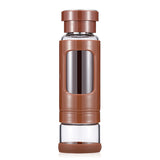 High quality 430ML Glass water bottle with tea infuser water tea bottle heat-resisting 4 colors
