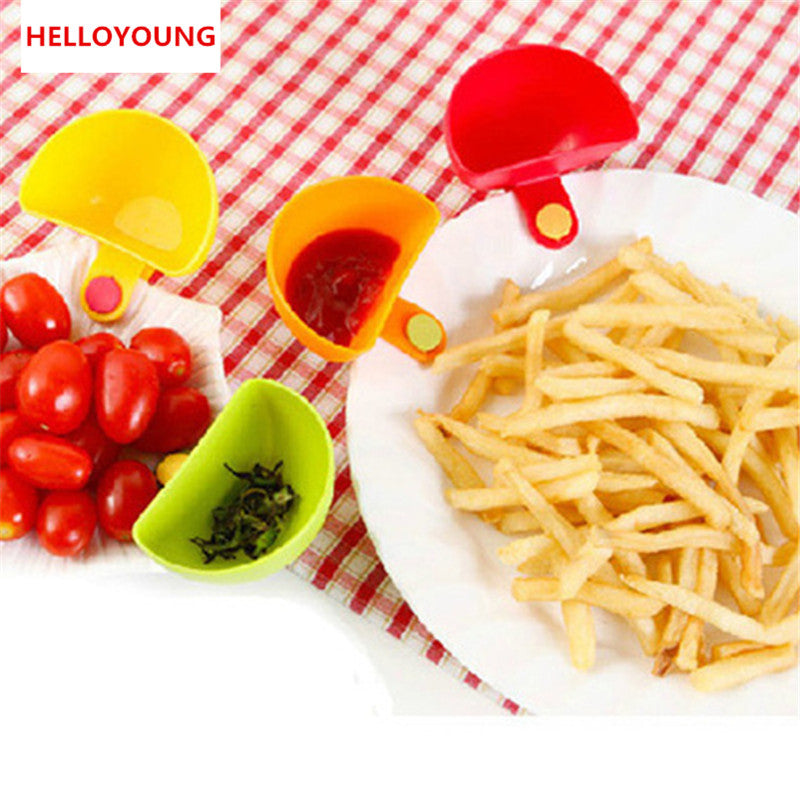 CJ135 Dip Bowl for Assorted Salad Sauce Ketchup Jam Flavor Sugar Spices Dip Clip Cup Bowl Saucer Kitchen Accessories gadgets Main image
