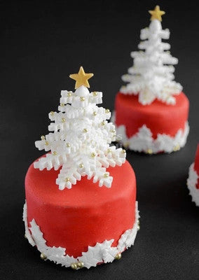 Snowflake Series 3 pc Cookie Plunger Fondant Cutter Cookie Biscuit Baking Tools Cake DIY 3D Sugarcraft Set