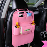 Car Seat Bag Organizer,Woolen Felt Seat Back Protectors for Kids,Storage Bottles,Tissue Box