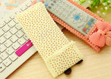 Bowknot 3Size TV Remote Control Case Air condition Control Cover Textile Protective Bag TV Air Condition Protector