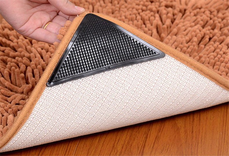 Rug Carpet 4 pcs/set Mat Grippers Non Slip Anti-skid Reusable Washable Grip For Home Bath Living Room carpet Accessory