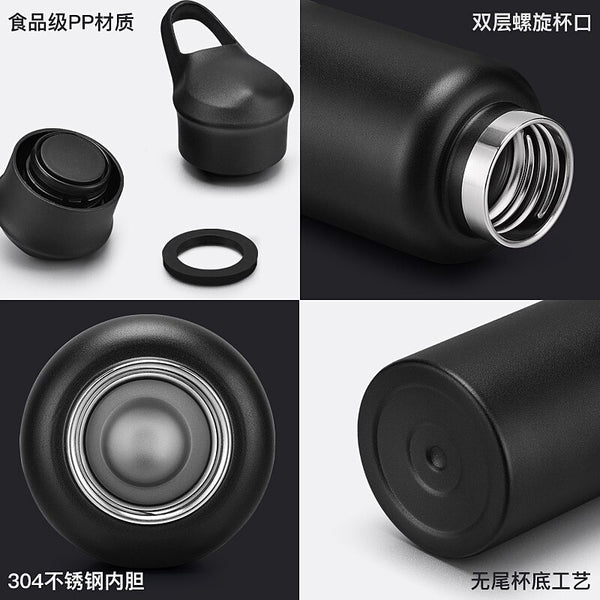 Vacuum Insulated Bike Bicycle Cycling Sports Water Bottle Stainless Steel Flask Jar Leak-proof Canteen 550mL 750mL