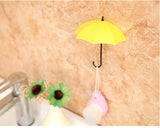 3Pcs/set Umbrella Shaped Dual Use Key Hanger Rack Creative Kitchen Bathroom Wall Decorative Holder Accessories Tools