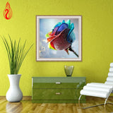 DIY 5D Full Diamond Embroidery Colorful Roses Round Diamond Painting Cross Stitch Kits Diamond Mosaic Home Decoration