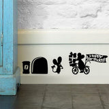 Funny Love Mouse Hole Wall Stickers For Kids Rooms Wall decals vinyl Mural Art Home decoration Vintage Poster