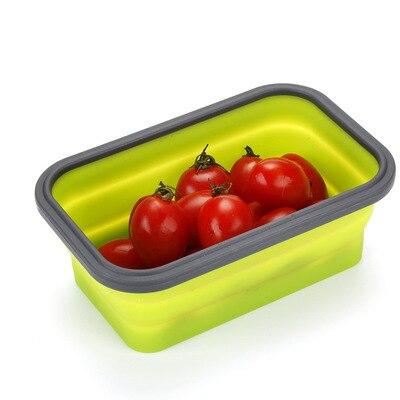 Silicone Folding Bento Box Collapsible Portable Lunch Box for Food Dinnerware Food Container Food Bowl For Children
