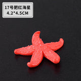 2pcs/lot simulation resin coral aquarium fish tank fish turtle small ornaments mini gift decoration starfish DIY ornaments