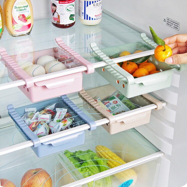 Creative Refrigerator Storage Box Fresh Spacer Layer Storage Rack Drawer Fresh Spacer Sort Kitchen Tool 16.5x15cm Main image