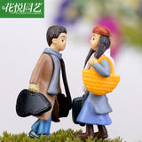 1pair Moss micro landscape decoration Left to right Couple decoration Multi-meat combination potted Small ornaments