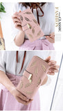 Women Wallet Leather Card Coin Holder Money Clip Long Phone Clutch Photo High Quality Photo Fashion Cash Pocket Female Purse