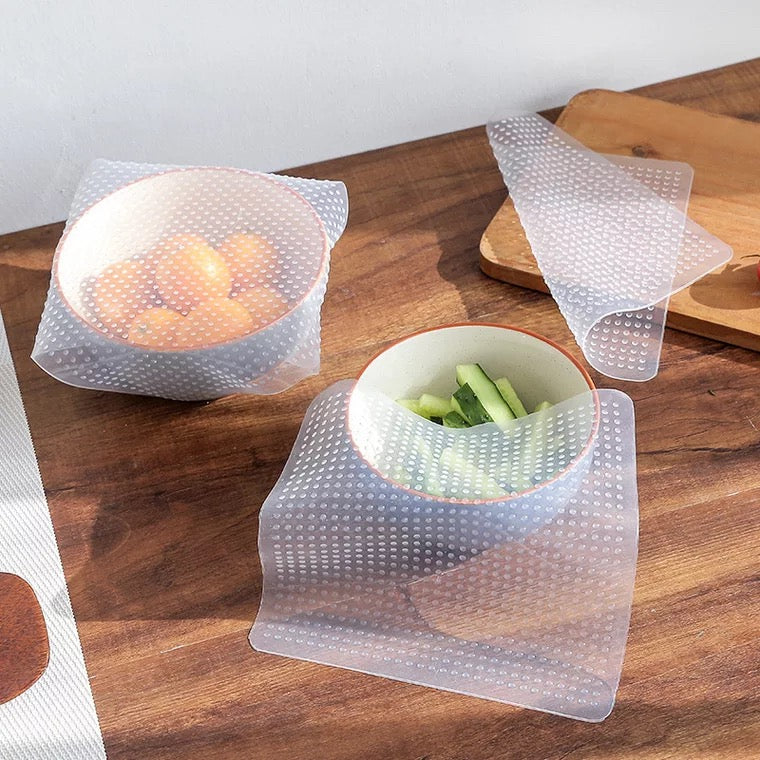 1 piece food grade Keeping Food Fresh Wrap Reusable high stretch Silicone Food Wraps Seal Vacuum Cover Stretch Lid Secondary image