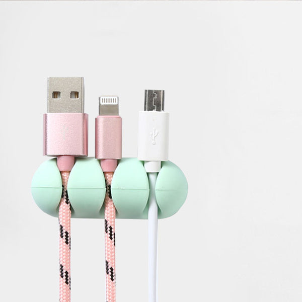 2 Pcs Cable Winder Stick-on Wire Headphone Headset Wire Wrap Cord Winder Organizer Cable Collector Silica HotTop