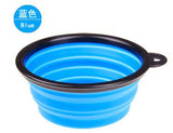 New Collapsible foldable silicone Pet dog bowl cat candy color outdoor travel portable puppy food container feeder dish on sale