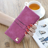 New Fashion Elegant Women Wallets Drawstring Nubuck Zipper Luxury Brand Famous Designer Card Wallet Women Purse PU Wallet Female