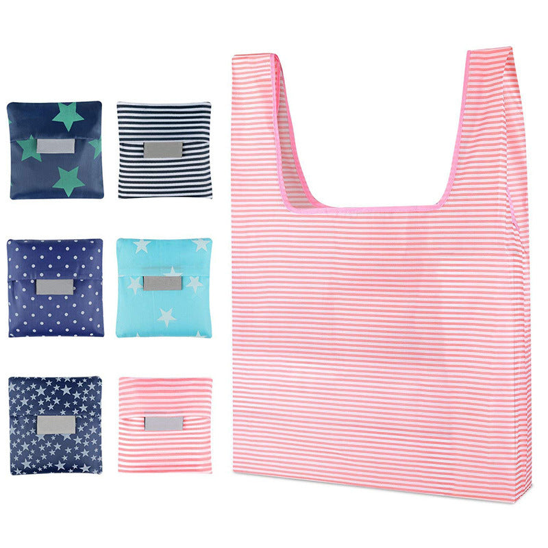 Fashion portable women shopping bag creative printing Oxford cloth folding Ladies bag Kitchen storage bags home accessories