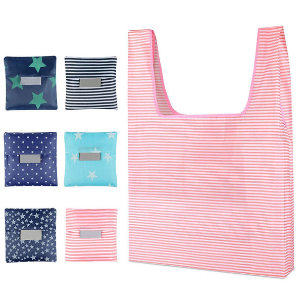 Fashion portable women shopping bag creative printing Oxford cloth folding Ladies bag Kitchen storage bags home accessories