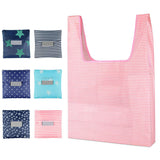 Fashion portable women shopping bag creative printing Oxford cloth folding Ladies bag Kitchen storage bags home accessories
