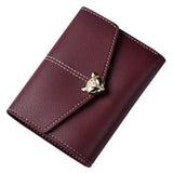 Tri-fold fashion wallet multi-card female purse High-quality PU leather Card & ID Holders women's handbags