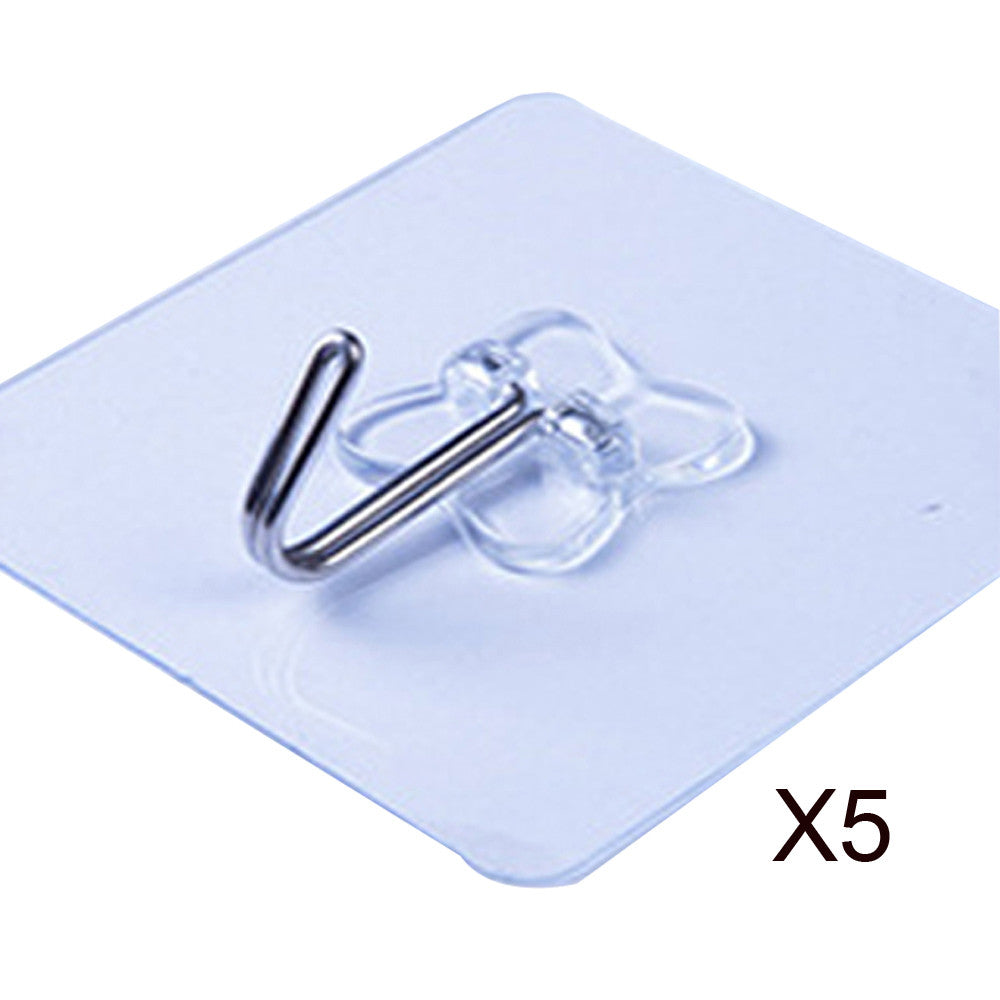 1/5/10 Pcs Strong Home Kitchen Hooks Transparent Suction Cup Sucker Wall Hooks Hanger For Kitchen Bathroom Wholesale Price Main image