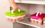 Bilayer Egg Storage Box 24 Grid Food Container Keep Eggs Fresh Organizer Kitchen Supplies