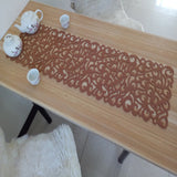 Rectangle Felt Table Runners Modern Hollow Out Table Runner Home Decoration TV Cabinet Table Runners for Wedding Decorations