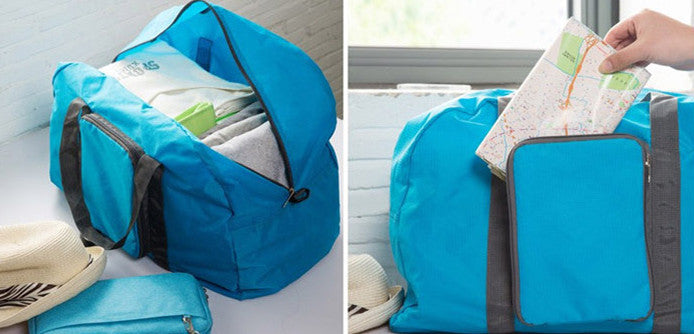 Nylon Folding Waterproof Suitcase Handbag Storage Luggage Pouch Shoulder Tote Shopping Travel Bag Clothes luggage