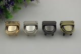 3x3cm Metal Handbag Clasp Turn Lock Buckle Bag Accessories Twist Lock for DIY Bag Purse Hardware Closure New 4 Color