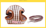 Adjustable Soft Breathable summer pet Dog Harness Vest and leash for small Dog Collar Cat Pet Dogs Leash running Chest Strap