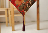 BZ393 Japanese elegant linen table runner wind retro coffee table restaurant decoration flag