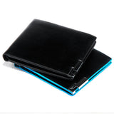 Korean hit color High quality PU leather clutch Short wallet color purse money clamps purse for men
