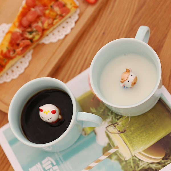 New Arrive Creative Cartoon Ceramic Mugs Cute Animal Coffee Milk Tea Cup 220ml Novelty Birthday Gifts Mugs