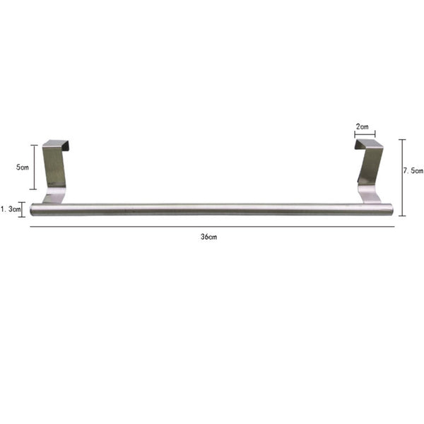 24/36cm Cabinet Drawer Towel Stainless Steel Hanging Rack Storage Holder Over Door Hanger Kitchen Bathroom Organizer Hanger