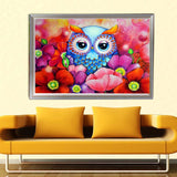 DIY 5D Full Diamond Embroidery The Cute Owl Round Diamond Painting Cross Stitch Kits Diamond Mosaic Home Decoration