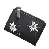 NEW women wallet small Embroidery Zipper Short Wallet Female Coin Purse Card Holders Handbag carteira feminina