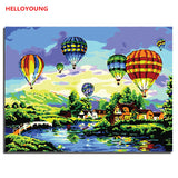 Colorful world Digital Painting Handpainted Oil Painting by numbers oil paintings chinese scroll paintings Home Decoration