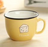 Creative Candy Color Ceramic Mug Coffee Milk Breakfast Cup Cute Porcelain Tea Mugs 250ml Novetly Gifts